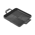 thumbnail image 2 of DOLITY Poêle à Griller Carrée en Fonte Plaque de Barbecue pour BBQ Intérieur Extérieur Steak 22x22cm, 2 of 9