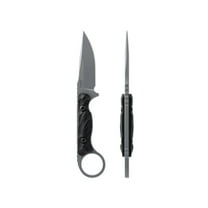 Toor Knives Jank Shank S Fixed Blade Knife, 3in, CPM M4 Steel, G10 Handle, Phantom Grey, Black Hydro Static