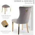 thumbnail image 6 of JESTOP Velvet Dining Chair Set of 4, Upholstered Tufted Dining Room Chair with Nailhead Trim and Solid Gold Plated Leg for Kitchen(Grey), 6 of 9