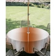 thumbnail image 2 of Burnt Orange Ombre Outdoor Tablecloth with Umbrella Hole, Abstract Art Modern Orange Gradient Spillproof Waterproof Outdoor Table Cover, Patio Tablecloths for Party/Garden/Picnic, Round 60 inch, 2 of 9