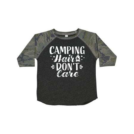 

Inktastic Camping Hair Dont Care with Campfire Gift Toddler Toddler Girl T-Shirt