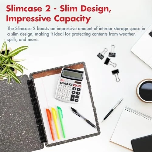 Dexas Slimcase 2 Plastic Clipboard With Storage And Side Opening, Heav