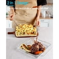 thumbnail image 4 of CozyNestFinds 8.5in x 8.5in Square Baking Dish Pans Glass Bakeware Glass Microwave Casserole Dish with Lid and Handles Microwave, Dishwasher, and Oven Safe Cookware, 4 of 17