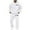 White, variant on Men's Casual Hoodie Sweat Suit Set, Loose Fit Printed Pullover Hooded Sweatshirt with Jogger Pants for Autumn Winter Daily Wear, 2-Piece Gym Workout Tracksuit