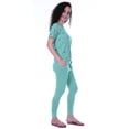thumbnail image 5 of Moomaya Nightwear Set Heart Embroidered Top Slim fit Plain Pyjamas Cotton Sleepwear 2 Piece Nightwear Nightdress, 5 of 7