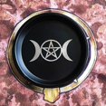 thumbnail image 3 of KAIYANG Candelabro de mesa con plato de metal, portavelas decorativo, bandeja de almacenamiento, accesorio de adivinación, organizador de astrología, luna y estrellas, 3 of 5