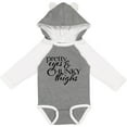 thumbnail image 3 of Inktastic Pretty Eyes and Chunky Thighs Boys or Girls Long Sleeve Baby Bodysuit, 3 of 5