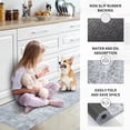 thumbnail image 5 of Kitchen Rugs Sets of 3 Boho Kitchen Rugs and Mats Non Slip Washable Rugs Set for Kitchen Laundry Room Entryway Light Grey, 5 of 6