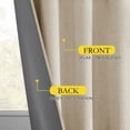 thumbnail image 3 of NICETOWN Linen 100% Blackout Curtains for Living Room, Modern Solid Thermal Insulated Noise Reducing Grommet Drapes, 62"x84", Cream, 2 Panels, 3 of 8
