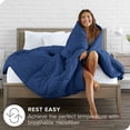 thumbnail image 2 of Ivy Union Comforter - Down Alternative - Easy Care Super Soft Microfiber, Full/Queen, Dark Blue, 2 of 6