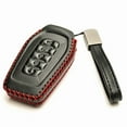 thumbnail image 2 of Vitodeco Leather Key Fob Cover Case Protector Compatible with Infiniti QX80 - 5-Button, Black/Red, 2 of 6