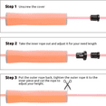 thumbnail image 3 of Tangle-Free With Ball Bearing Speed Skipping Rope Cable, Adjustable , With Memory Foam Handles - light blue, 3 of 5