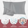 thumbnail image 3 of Superity Linen Pillow Cases King Size - Envelope Enclosure - 2 Pack - 100% Soft and Comfortable Premium Cotton - Grey, 3 of 9
