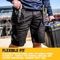thumbnail image 4 of Pantalones cortos de trabajo DEWALT Protradesman para hombre, color negro, talla 30, 4 of 5