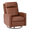 Cocoa, variant on Recliner Chair - Swivel Rocking Glider with PU Leather, Ergonomic High Backrest and Adjustable Recliner for Living Room, Office and Bedroom, Cocoa