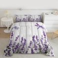 thumbnail image 2 of Homewish Purple Lavender Plant Bedding Comforter Set, Grey Old Barn Door Twin Comforter Sets, Teens Kids Girls Female Reversible Bedding Set, Luxury Bedroom Decor, 2pcs, 2 of 8