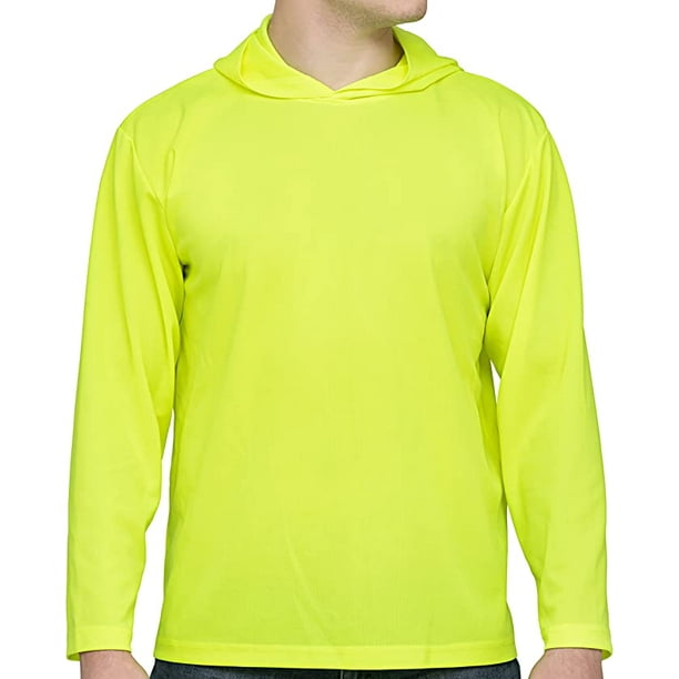 ProtectX High Visibility Sun Protection Lightweight Long Sleeve Hoodie, UPF 50+ QuickDry, SPF