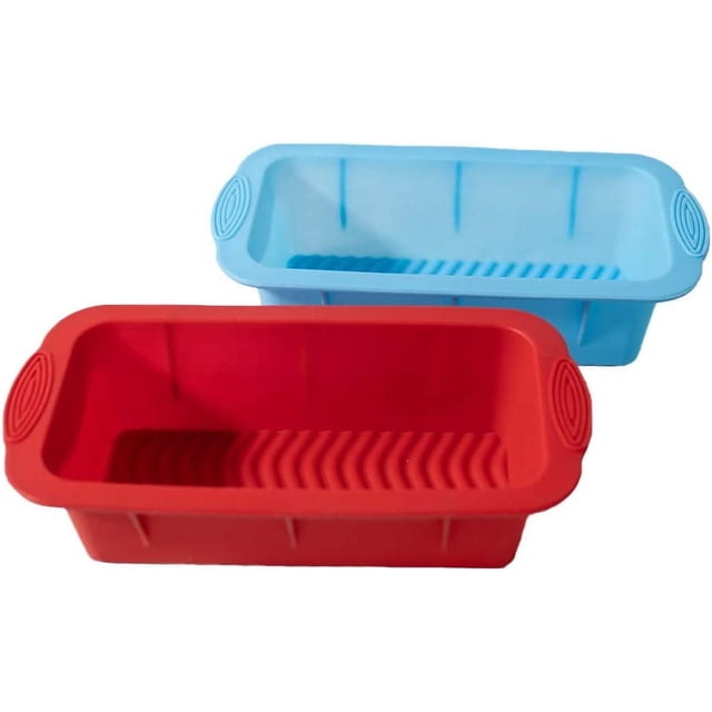 2 Pack Bread Pans for Baking, Silicone Loaf Pan Homemade Bread Making Non-Stick BPA Free Bread Pans for Homemade Bread, Cake Pan, Rectangle bread mold