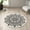 Beige and Black, variant on Carvapet Round Area Rug for Living Room, Non Slip Machine Washable Bathroom Rugs, Extra Soft Rugs for Bedroom, Boho Mandala Print Circle Rugs, 2ft Round Grey