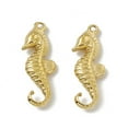 thumbnail image 2 of 5 pc PVD Vacuum Plating 201 Stainless Steel Pendants Sea Horse Charm Real 18K golden Plated 29x11x5.5mm Hole: 1.6mm, 2 of 3