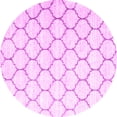 thumbnail image 1 of Ahgly Company Indoor Round Abstract Pink Contemporary Area Rugs, 5' Round, 1 of 4