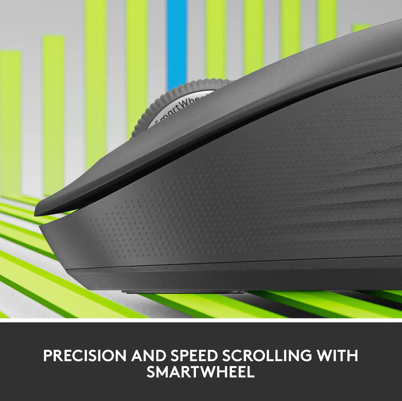 Logitech M550 L Full Size Bluetooth Optical Ambidextrous Mouse with Silent Clicks - Graphite