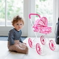 thumbnail image 2 of WORGEOUS Cochecito de muñeca para bebé, carrito de bebé plegable para muñecas, carrito de juego de rol para muñeca, cochecito pequeño, modelos de carro, muñeca bebé, cochecito de juguete, 2 of 7