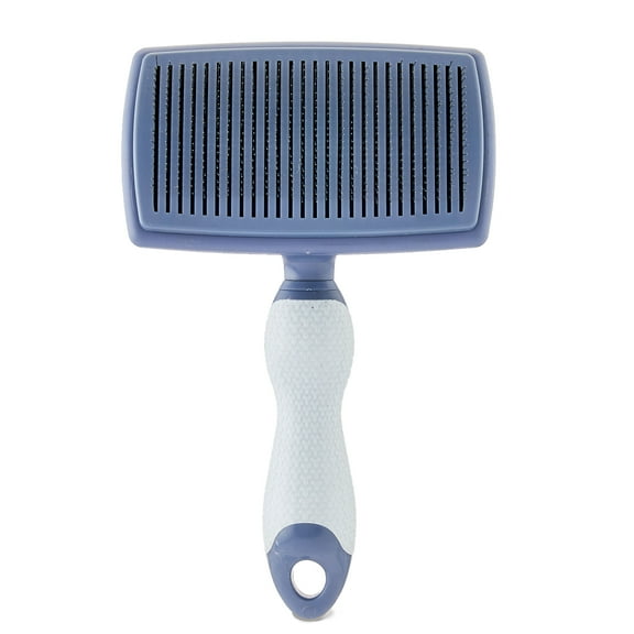 Vibrant Life Self Cleaning Slicker Brush with Non-Slip Handle