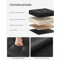 thumbnail image 4 of SONGMICS Puff Almacenaje de 30 cm de Largo, Taburete Reposapiés, Baúl de Almacenaje, Negro, 4 of 5