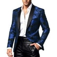 thumbnail image 2 of Donemore Men's Fashionable Casual Top Solid Color One Button Suit Dress Men's Suit Jacket, 2 of 9