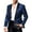 Blue, variant on Flowers Blazer for Men Embroidery Suit Jacket Floral Notched Lapel Casual Coat Bash Party Gala Night Out Red L(L)