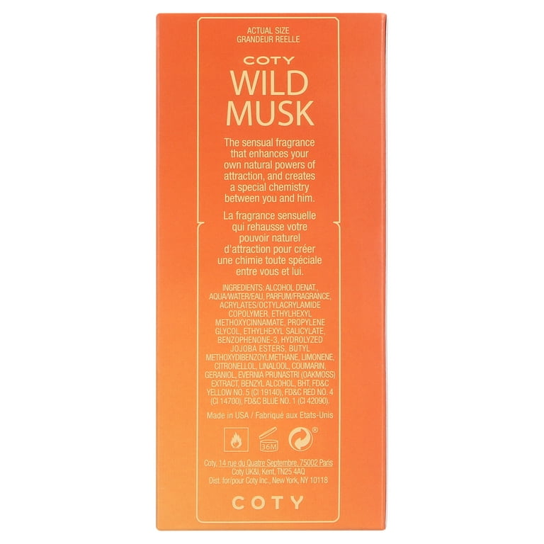 2 pack) Wild Musk By Coty Cologne Spray for Women 1.5oz - Walmart.com