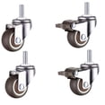thumbnail image 1 of Ruedas giratorias de 1,5 pulgadas para muebles pequeños Ruedas resistentes, juego de 4 ruedas giratorias de goma de 360º (2 con frenos y 2 sin), 1 of 5