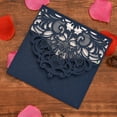 thumbnail image 2 of 10 Pcs Cartes d'Invitation en Papier Perlé Floral Porte-Invitations avec Blanc, 2 of 8