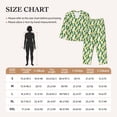 thumbnail image 4 of Salouo Banana Tree Leaves Pattern Women's Pajamas Set Long Sleeve Button Down Sleepwear Soft Pj Lounge Sets for women 2 Piece Pjs Set with Long Pants-Large, 4 of 7