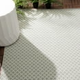 thumbnail image 3 of Trellis Blue Handwoven Indoor/Outdoor Rug, 4' x 6', 3 of 6