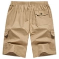 thumbnail image 5 of Cargo Shorts for Men Summer Casual Elastic Waist Straight Leg Loose Fit Knee Length Work Shorts with Pockets, 5 of 7