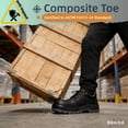 thumbnail image 6 of EU61N01 Men’s Composite Toe Work Safety Shoes – Water Resistant Anti-Slip Anti-Puncture Anti-Impact Crazy Horse Leather TPU Outsole, 6 of 8