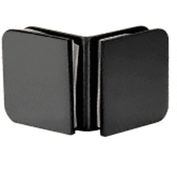CRL GCB690BL Black 90 Degree Junior Traditional Style Glass Clamp for 1