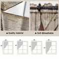 thumbnail image 5 of Texas Star Vintage Swag Valances for Windows 2 Pack, Kitchen Window Curtains 36 Inch Length, Brown Beige Wooden Retro Art Privacy Swag Curtains for Living Room/Bathroom with Rod Pocket 36"x36", 5 of 8