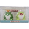 thumbnail image 2 of Ebros Frog Prince And Princess Kissing Ceramic Magnetic Salt And Pepper Shakers, 2 of 5