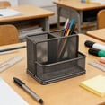 thumbnail image 6 of Yhmxh Metal Mesh Desk Organizer with 2/3 Compartments, Mesh Desk Multifunctional Organizer, Pen Holder & Storage Caddy for Office, Home, Stationery & Makeup, Desk Accessories, 6 of 6