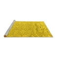 thumbnail image 2 of Ahgly Company Machine Washable Indoor Rectangle Solid Yellow Modern Area Rugs, 2' x 5', 2 of 4