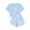 Print#Sky Blue#86, variant on Favoffer Kids Boys & Girls Summer Checkered Short Sleeve Top, Elastic Waist Shorts Set, Casual Athletic Sportswear for Daily, Sports, Home, Outdoor, Fashion Soft Breathable Tracksuit ( 5-30Y )