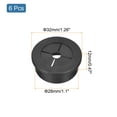 thumbnail image 2 of Uxcell 6 Pack Cable Cord Grommet, 1-1/8 Inch Desk Grommet Flexible Rubber Grommets, Black, 2 of 7