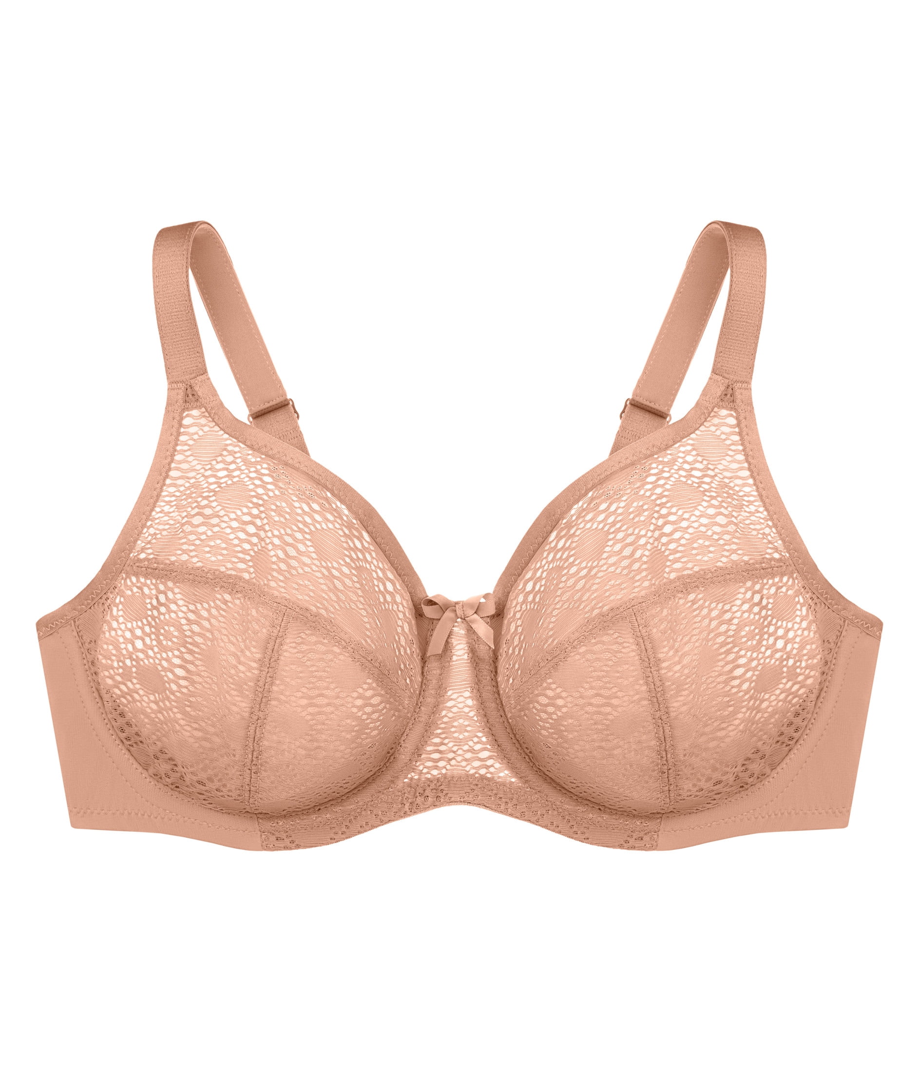 Glamorise Lace Comfort WonderWire Underwire Bra 9855 (Women's & Women's Plus)
