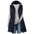 thumbnail image 3 of Women's Ultra Light Long Down Vest Winter Packable Down Jacket Lightweight Outdoor Puffer Vest Coat with Hood, 3 of 5