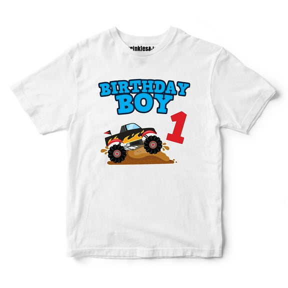 Monster Truck 1st Birthday Boy Shirt Sprinkles And Jam 1st Birthday Shirt for Boys - 12 Months