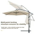 thumbnail image 3 of Devoko 10 ft Outdoor Patio Offset Umbrella Shade Market Hanging Umbrella with Cross Base, Beige, 3 of 7