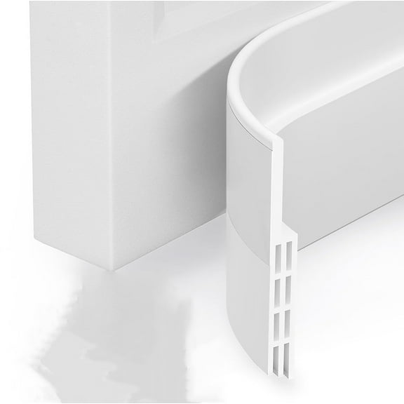 Door Draft Stopper,Under Door Sweep for Exterior & Interior Doors,Weather Stripping Door Seal,Garage Window Blocker Noise Cold Air Insulation,Draft Guard White 2" W x 39" L
